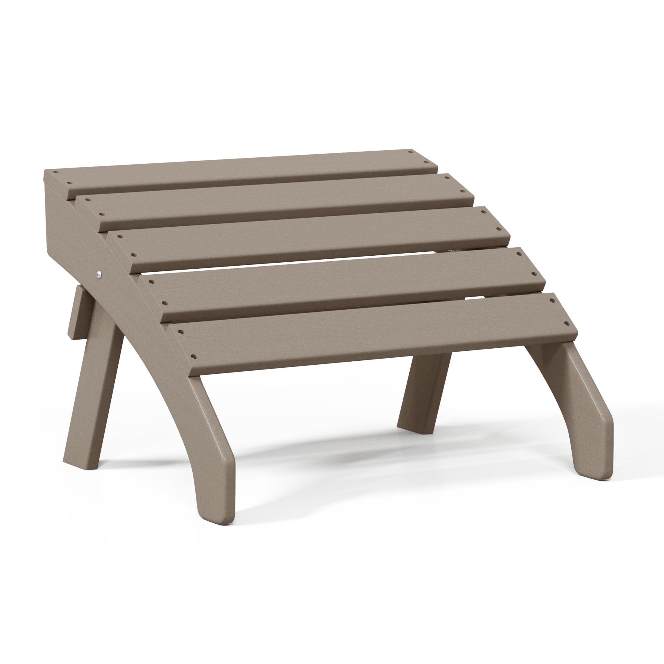 Westport All-Weather Outdoor Adirondack Folding Foot Rest/Ottoman Weathered Wood Seahawk Designs Patio Ottomans
