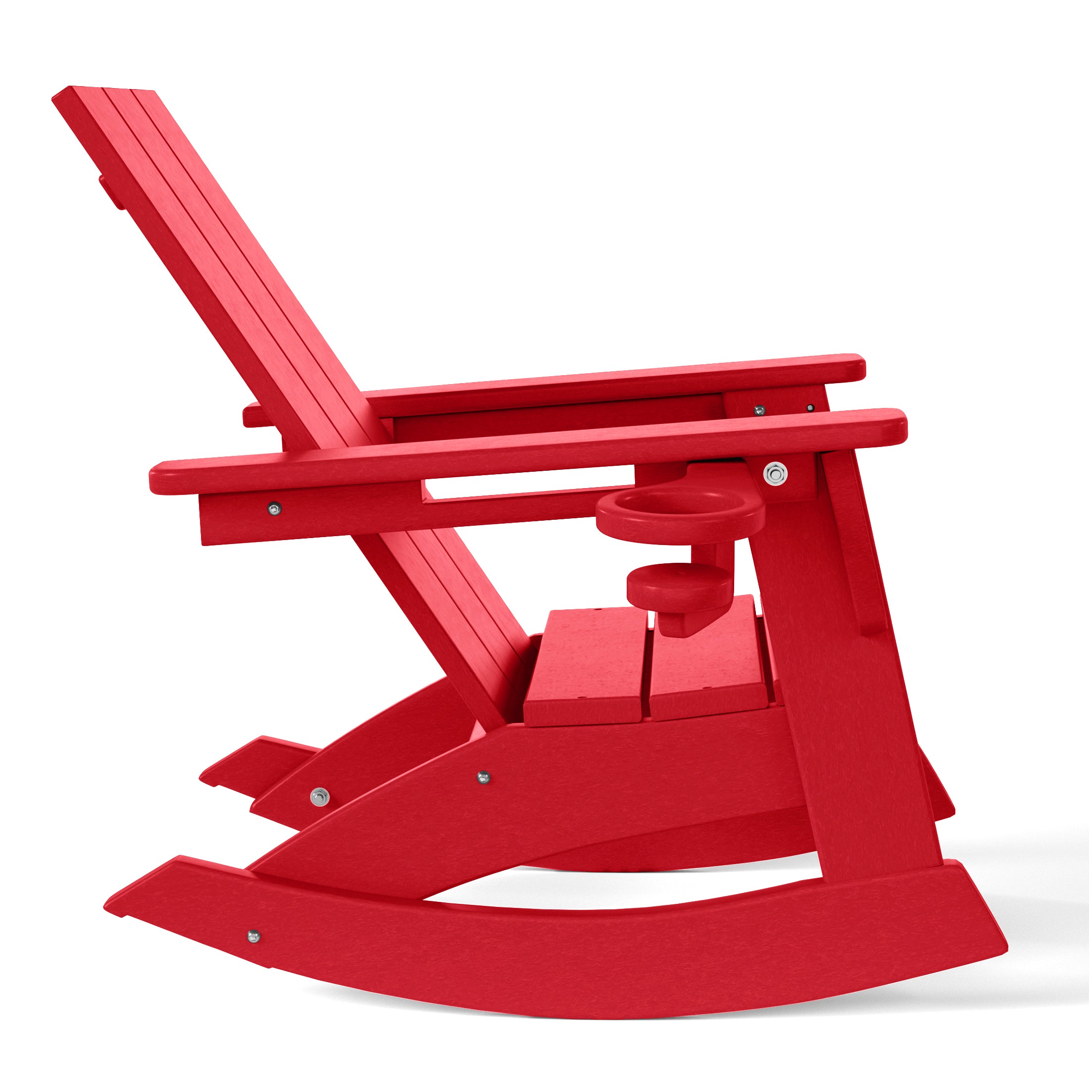 Tiny Terraces Kids Modern Adirondack Rocking Chair with Cup Holder (Set of 2) Seahawk Designs Kids Patio Rocking Chairs