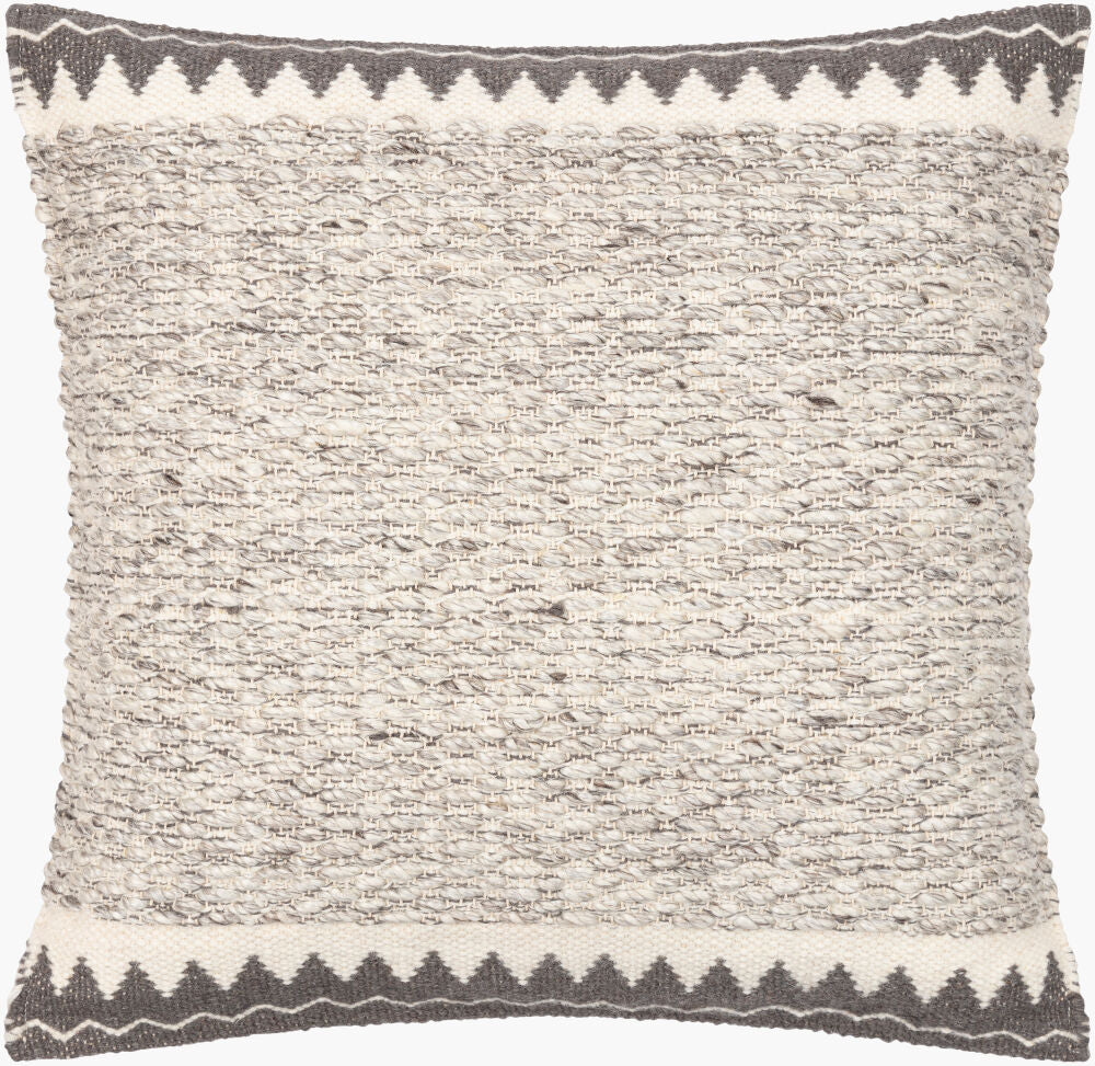 Faroe Accent Pillow — Charcoal/Cream