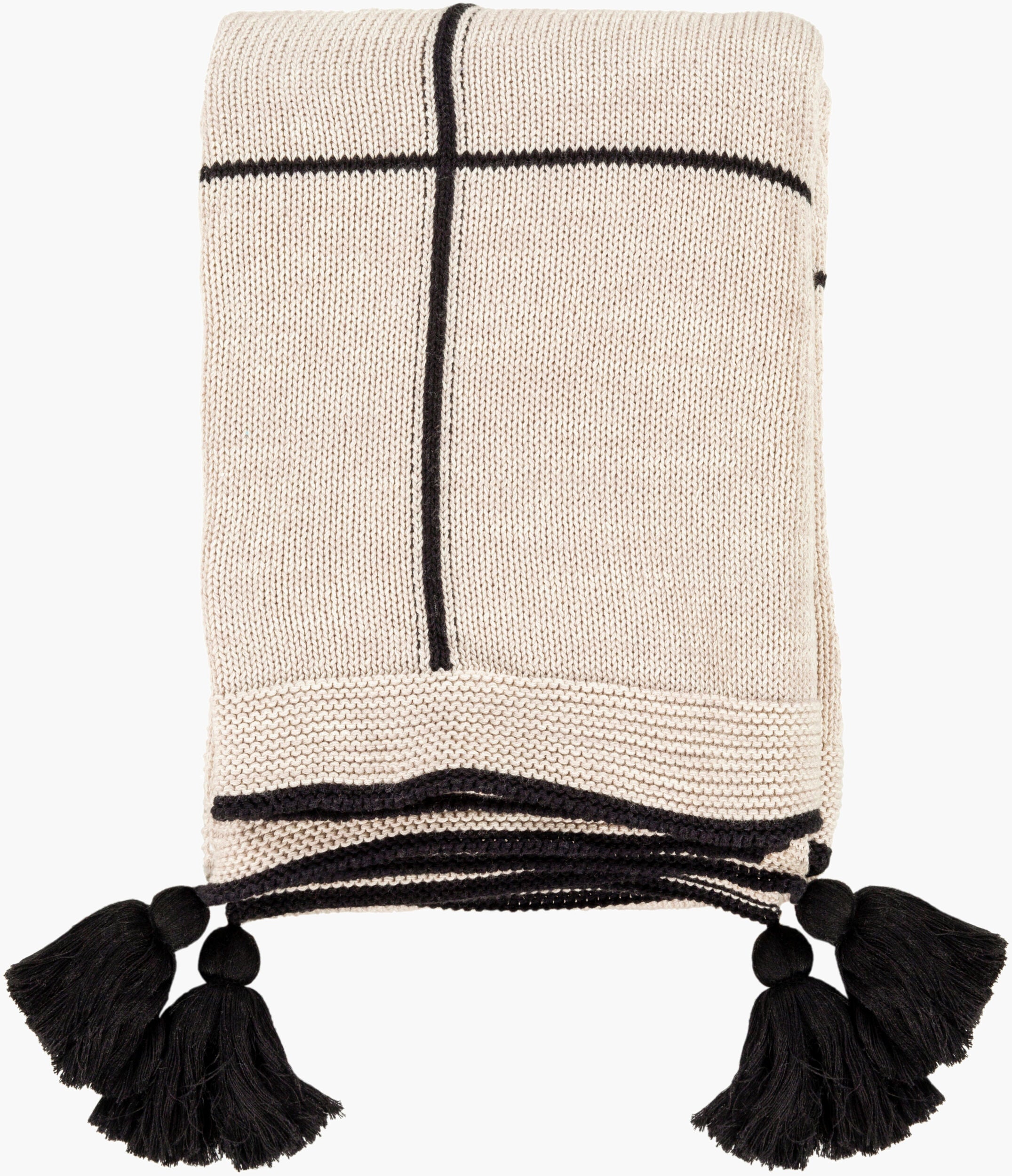 Fleck Throw — Beige/Black