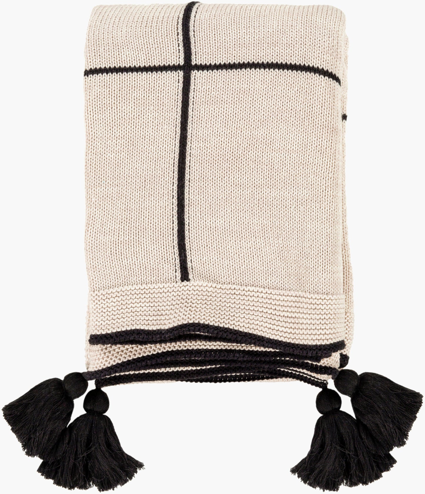 Fleck Throw — Beige/Black