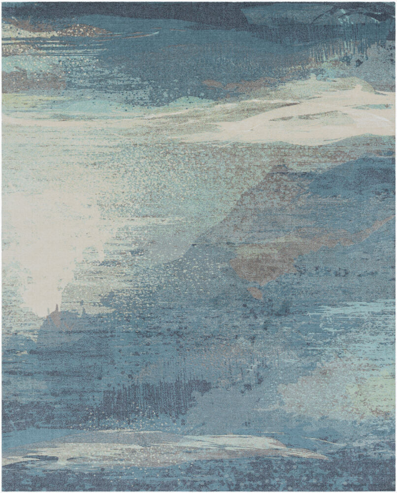 Felicity Machine Woven Rug — Blue/Denim
