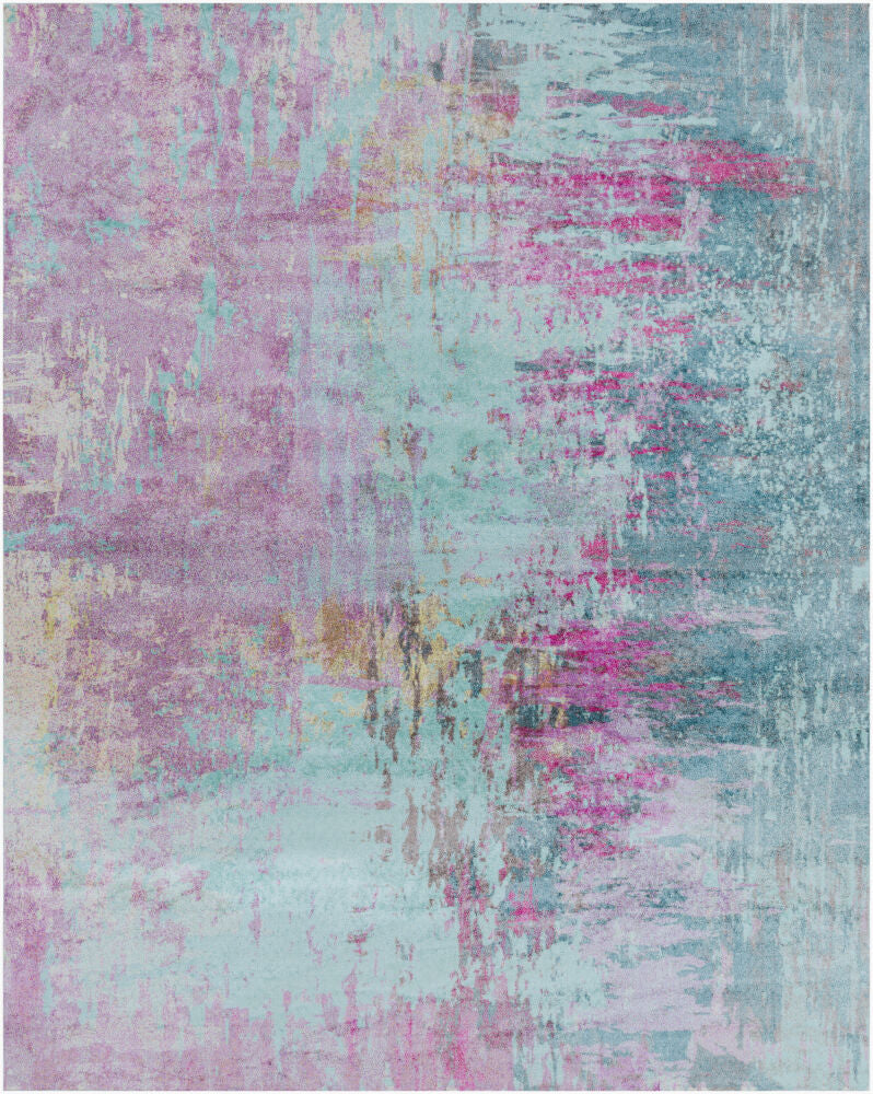 Felicity Machine Woven Rug — Aqua/Deep Teal