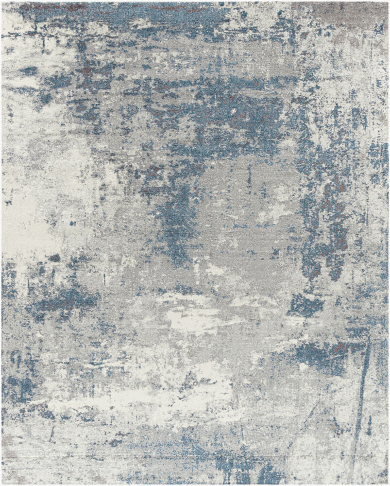 Felicity Machine Woven Rug — Black/Blue