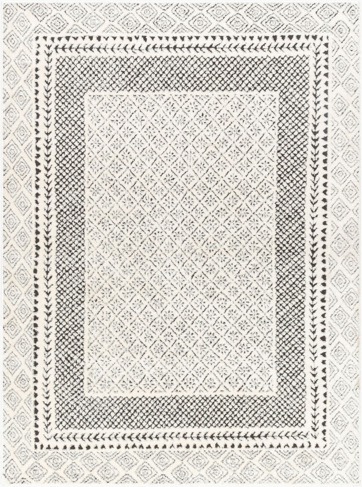 Freud Machine Woven Rug — Black/Ivory