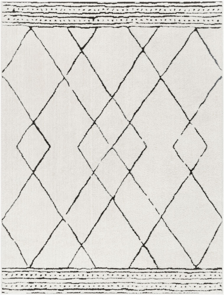 Freud Machine Woven Rug — Black/Ivory