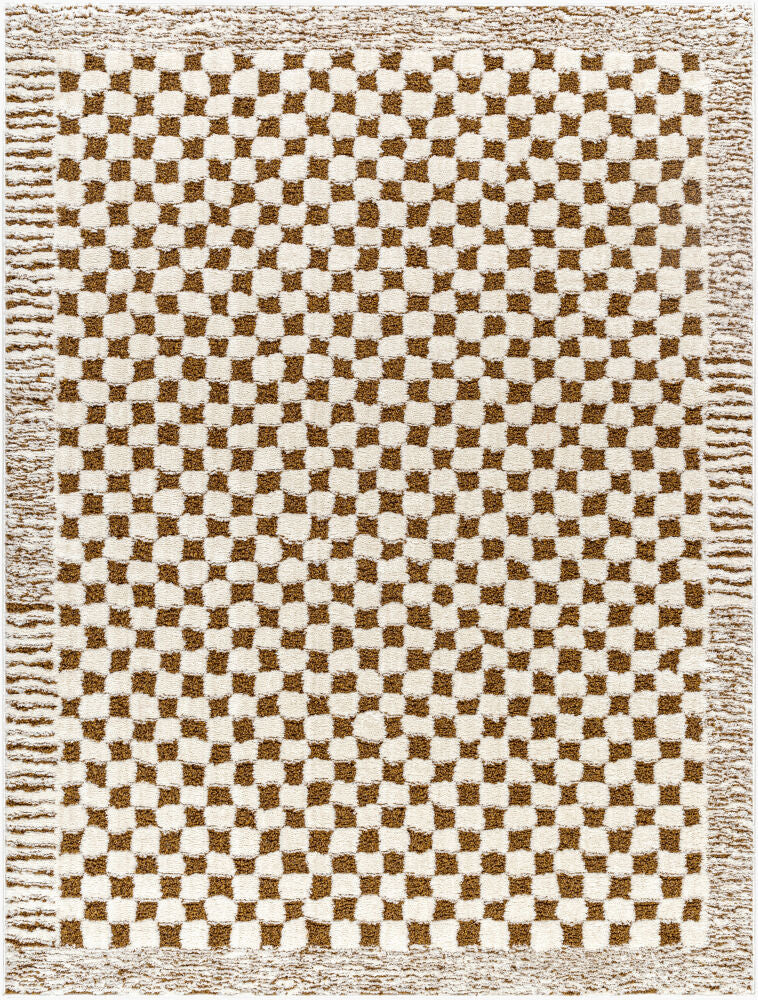 Freud Machine Woven Rug — Brown/Ivory