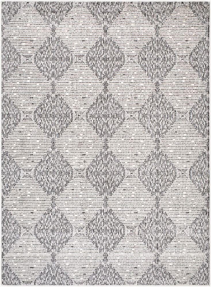 Freud Machine Woven Rug — Black/Ivory