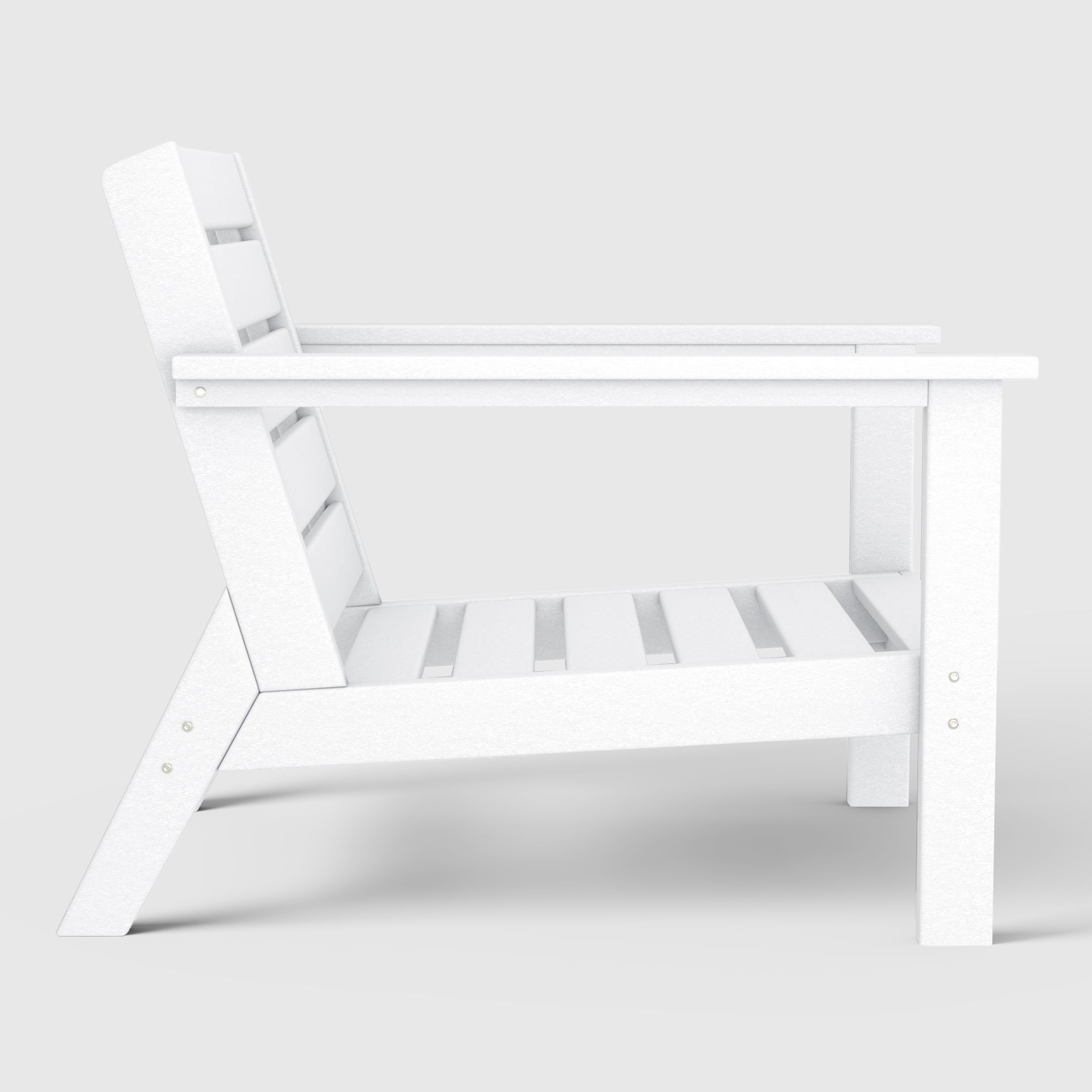 Scottsdale All-Weather Outdoor Modular Deep Seating Arm Chair (with Optional Cushions) White NoCushion Seahawk Designs Patio Chairs