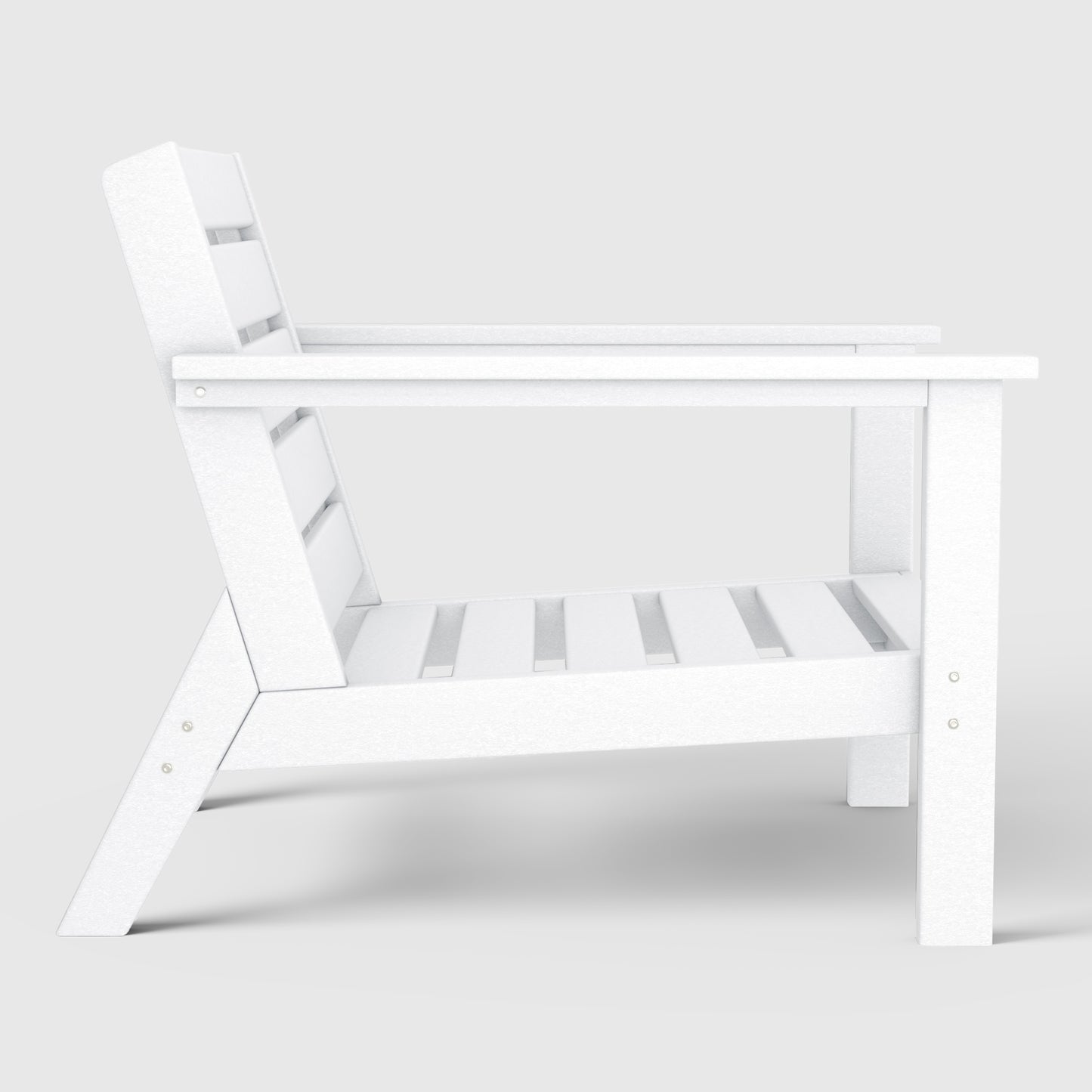 Scottsdale All-Weather Outdoor Modular Deep Seating Arm Chair (with Optional Cushions) White NoCushion Seahawk Designs Patio Chairs