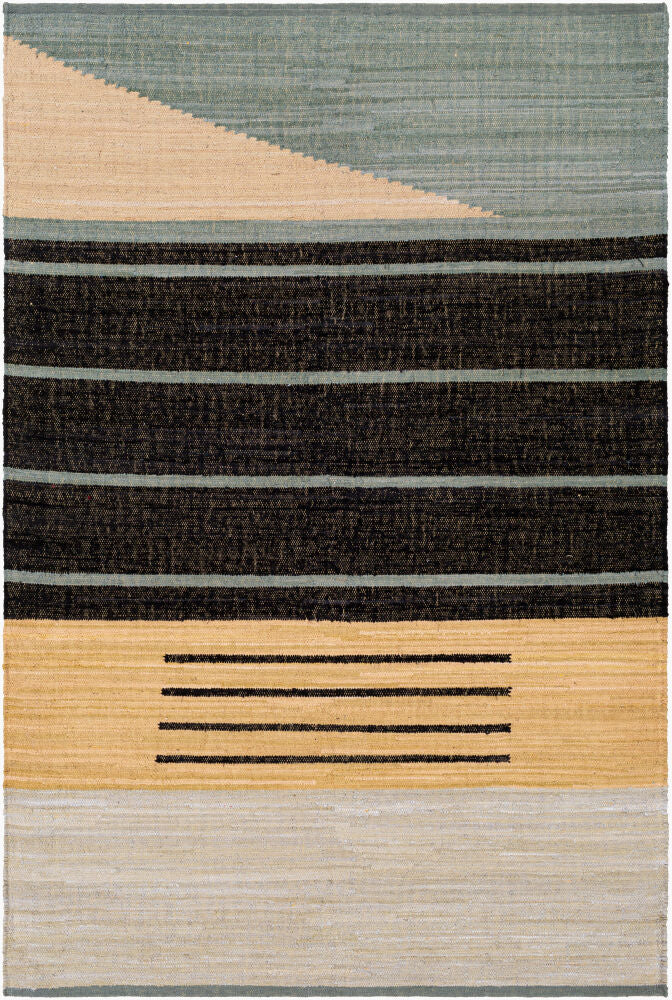 Fulham Handmade Rug — Black/Pale Blue