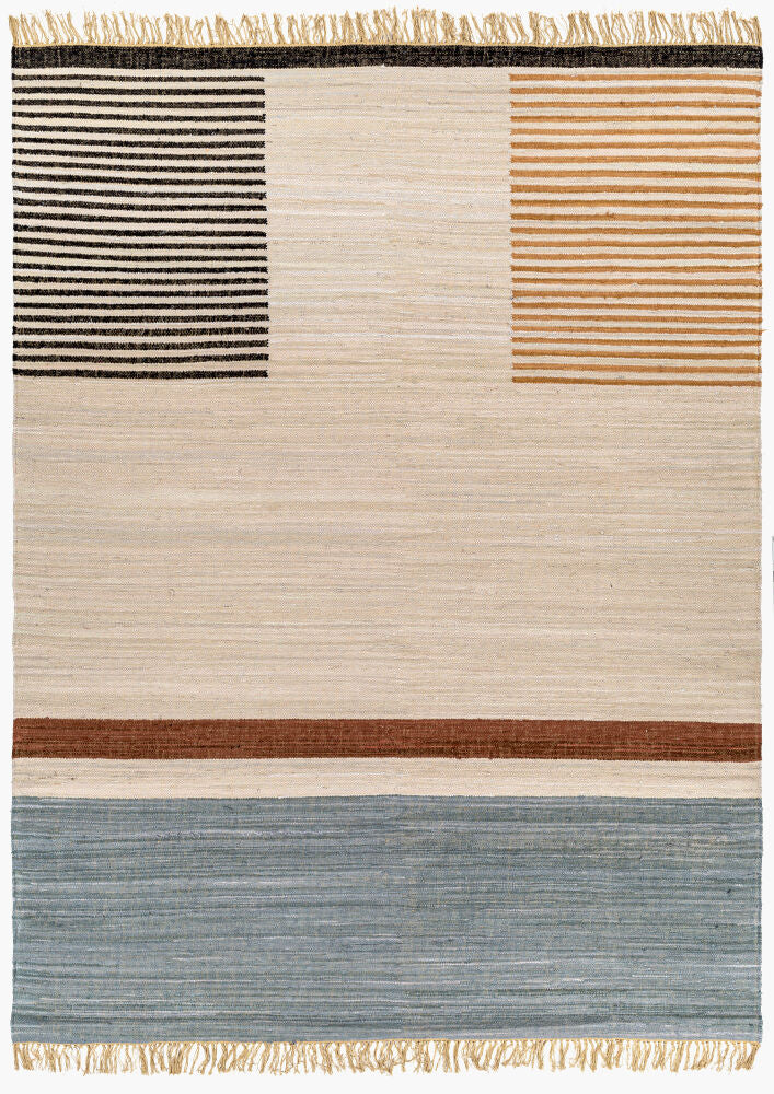 Fulham Handmade Rug — Beige/Black