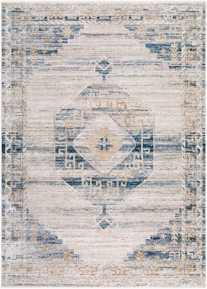 Fifth Avenue Machine Woven Rug — Dusty Sage/Light Gray