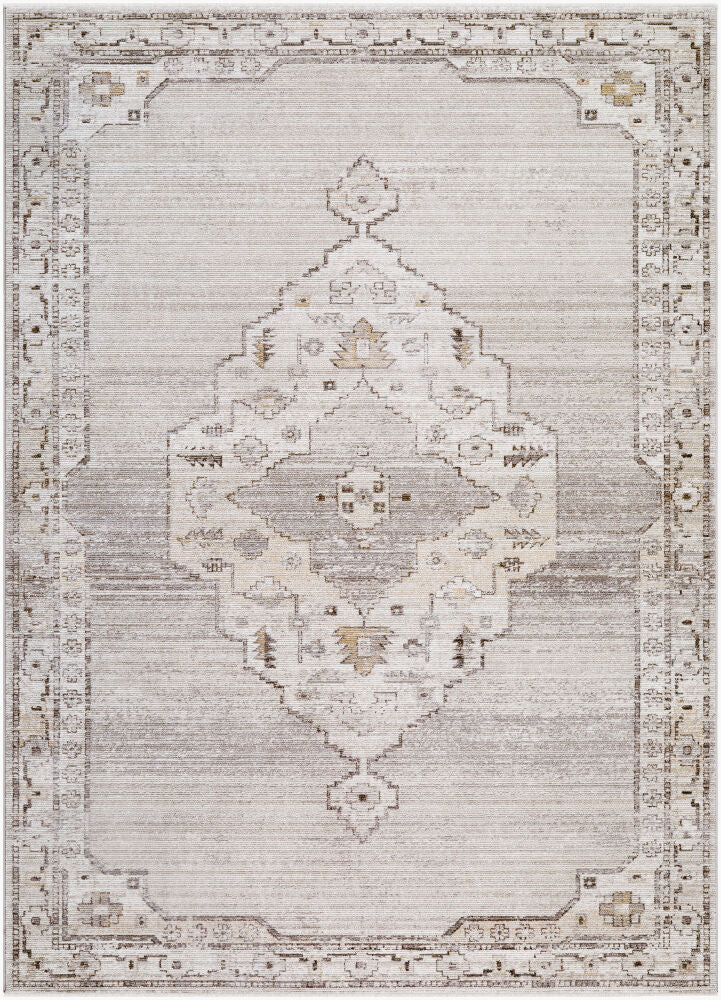 Fifth Avenue Machine Woven Rug — Dark Brown/Light Gray
