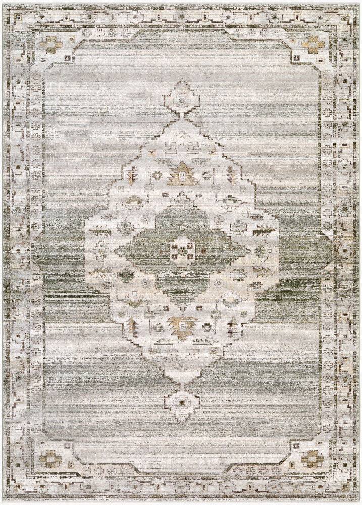Fifth Avenue Machine Woven Rug — Light Gray/Off-White