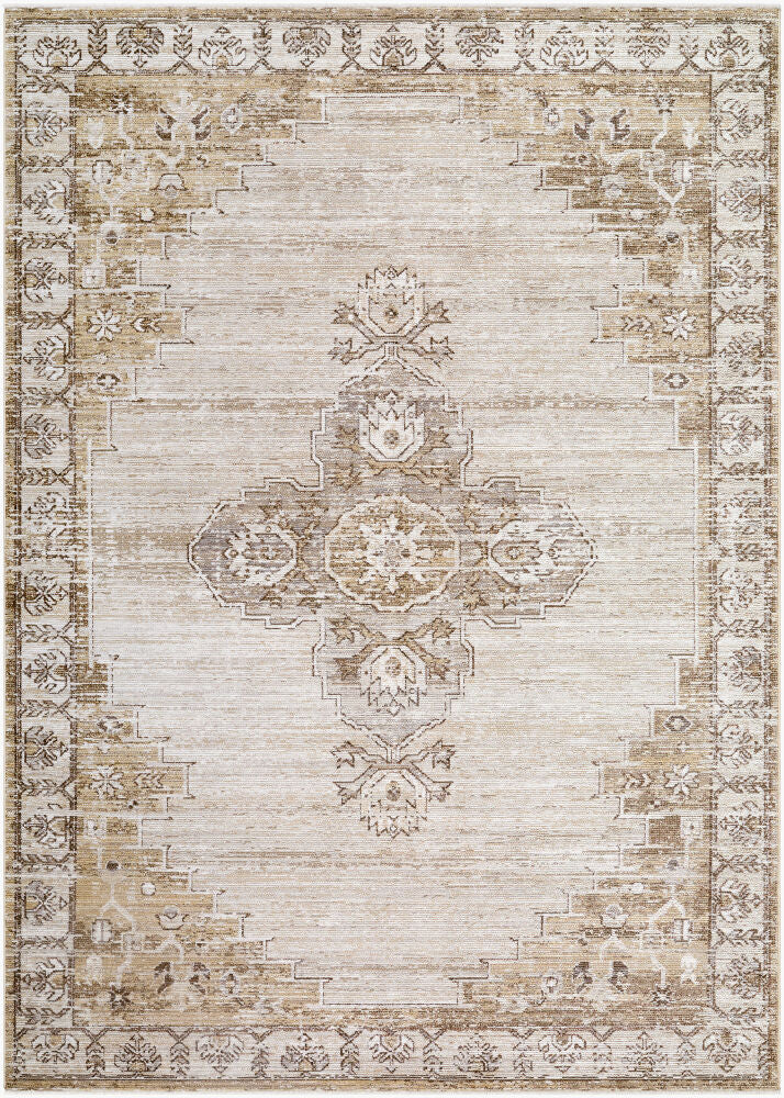 Fifth Avenue Machine Woven Rug — Dark Brown/Light Gray
