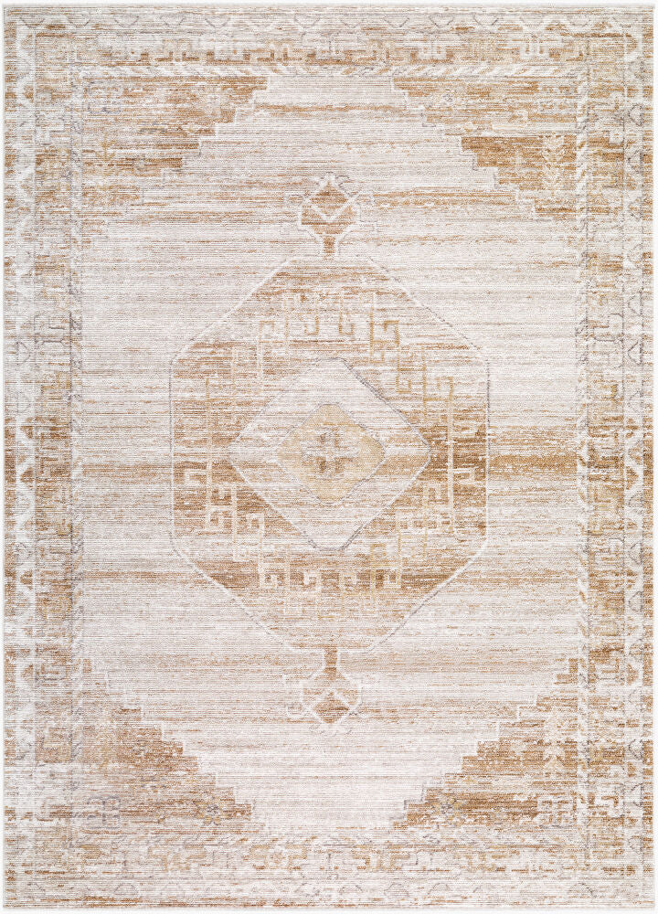 Fifth Avenue Machine Woven Rug — Light Brown/Light Gray