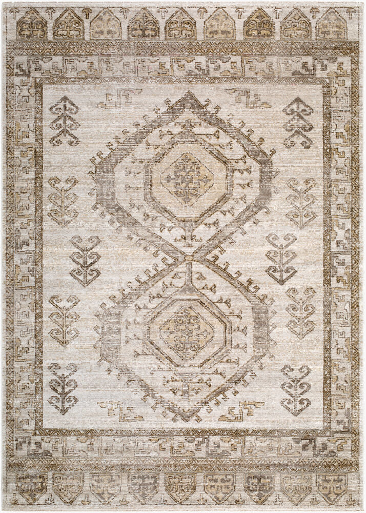 Fifth Avenue Machine Woven Rug — Dark Brown/Ivory