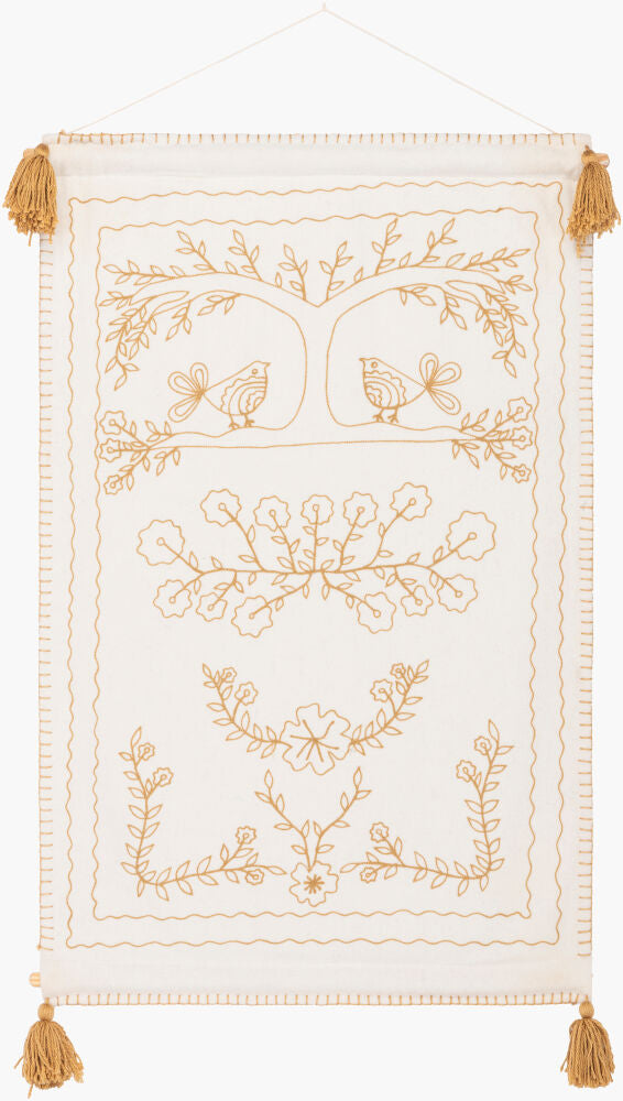 Folk Tale Wall Hanging — Camel/Ivory