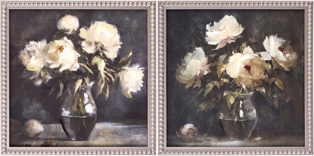 Flores Framed Art — Charcoal/Gray