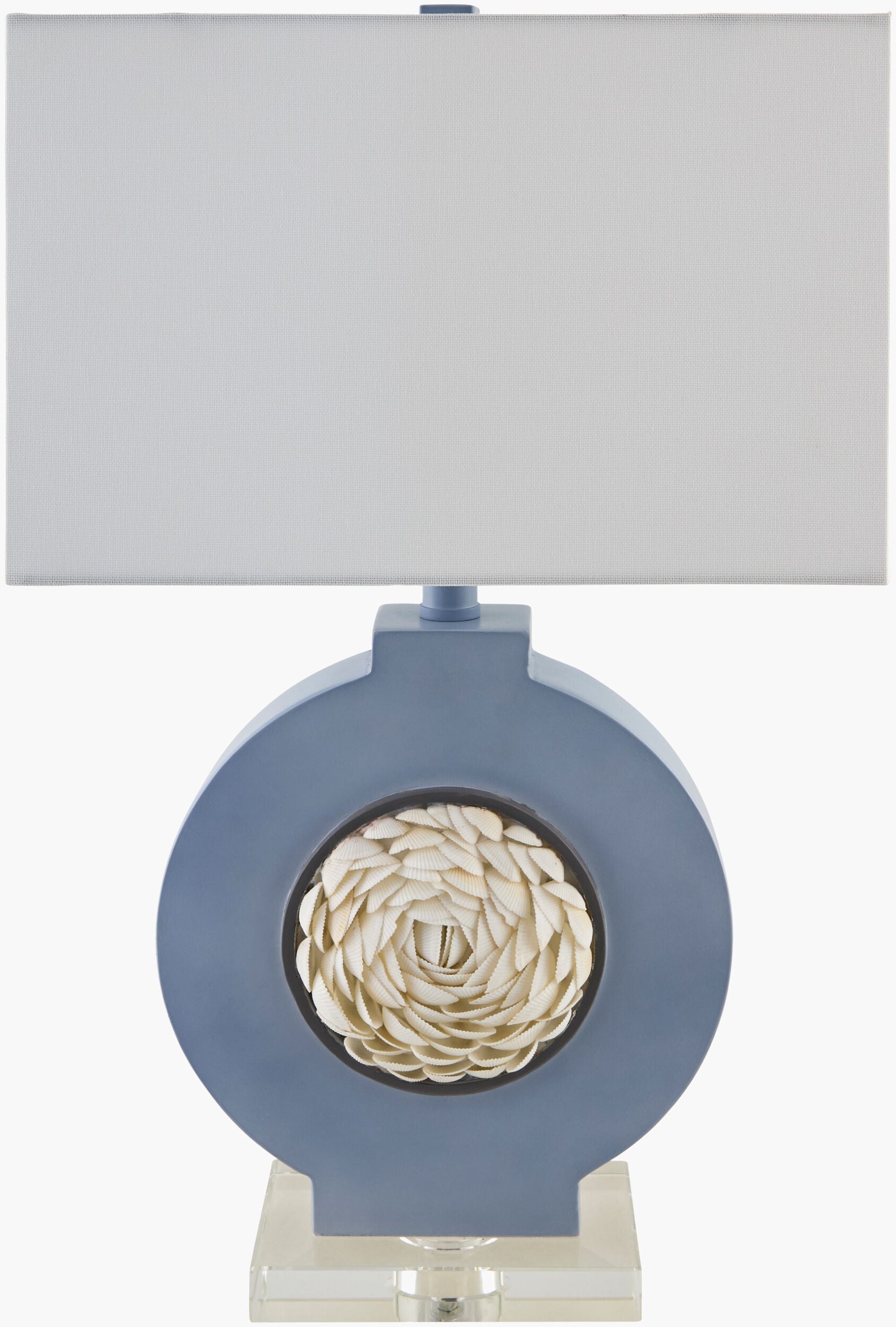 Floralis Accent Table Lamp — Ice Blue/White