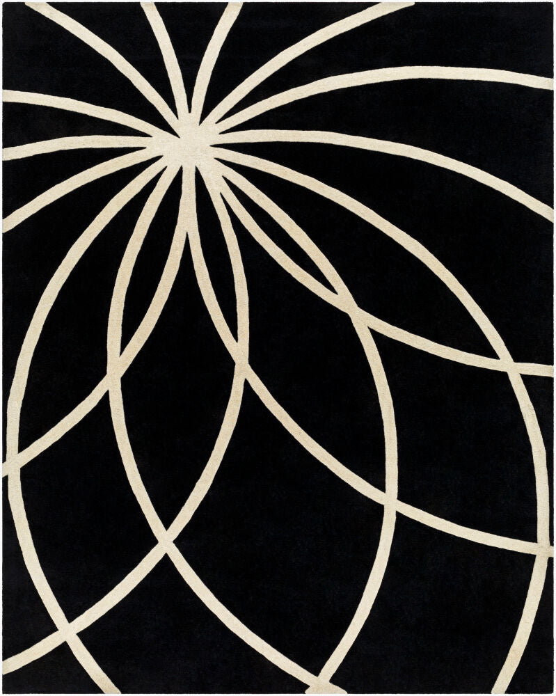 Forum Handmade Rug — Black/Cream