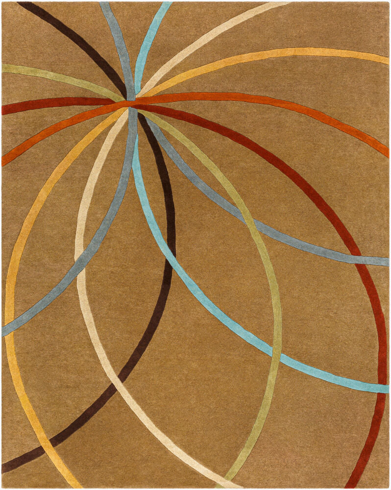 Forum Handmade Rug — Aqua/Dark Brown