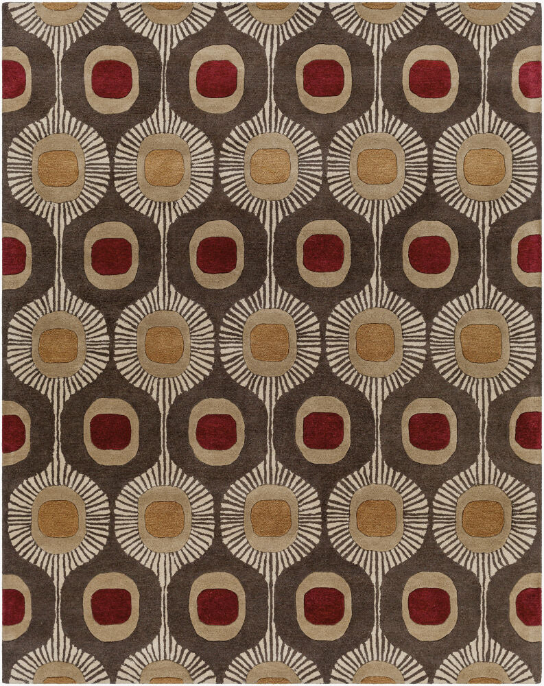 Forum Handmade Rug — Brown/Burgandy