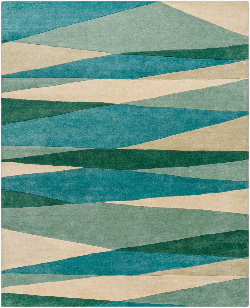 Forum Handmade Rug — Cream/Dark Green