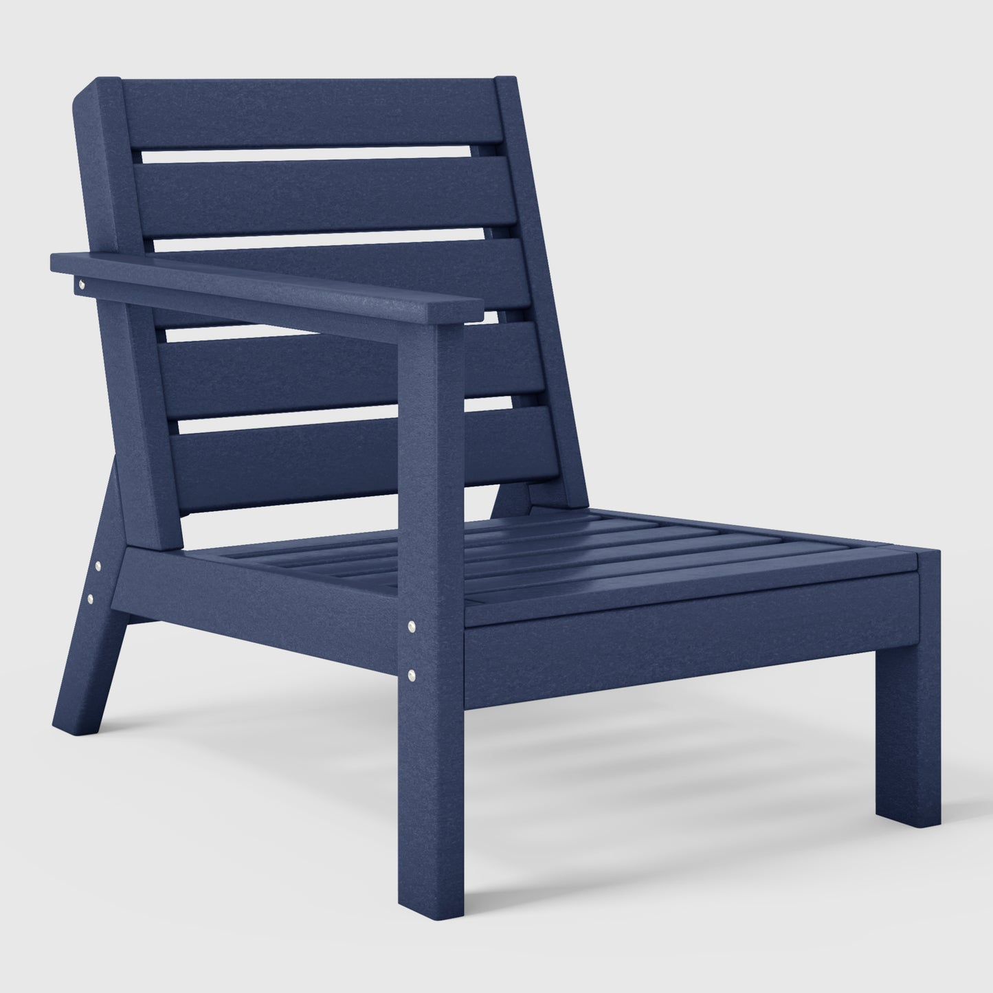 Scottsdale All-Weather Outdoor Modular Deep Seating Left Arm Chair (with Optional Cushions) Navy Blue NoCushion Seahawk Designs Patio Chairs