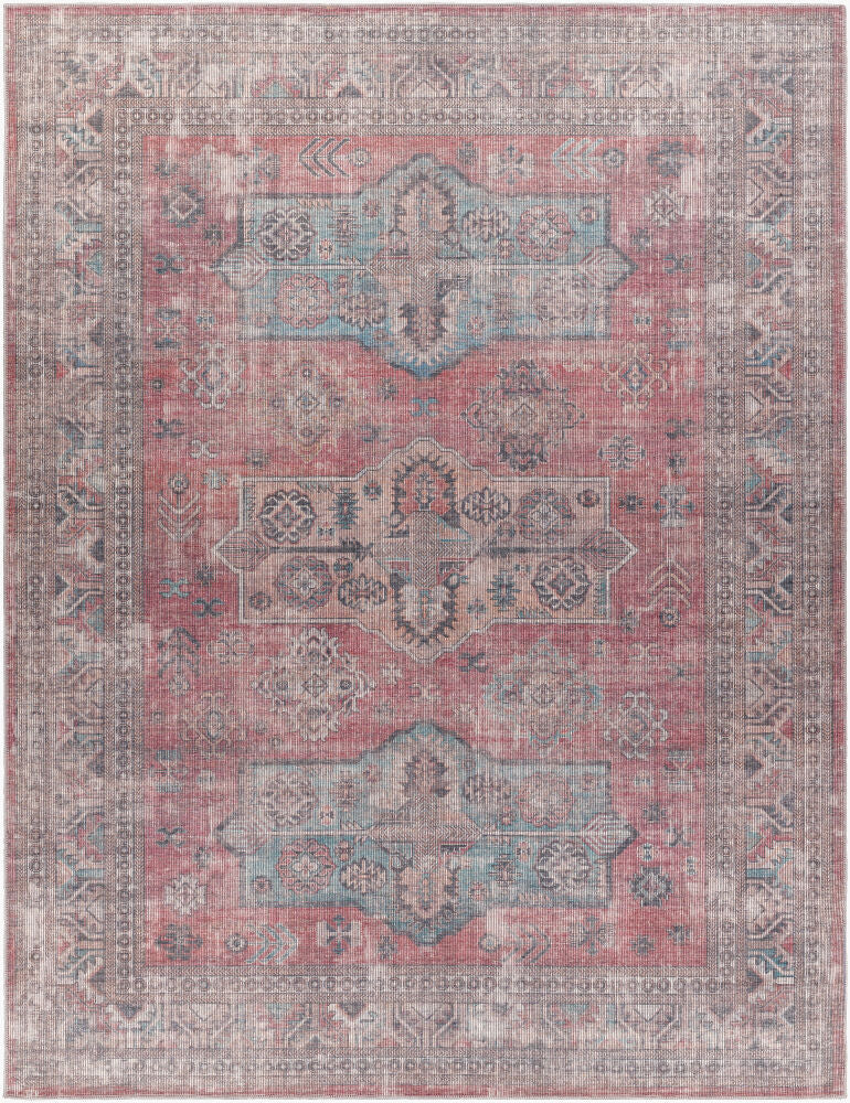 Farrell Machine Woven Rug — Aqua/Charcoal