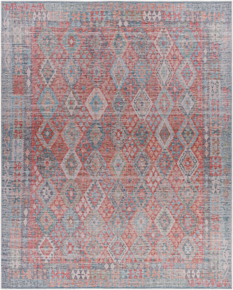 Farrell Machine Woven Rug — Blue/Grass Green