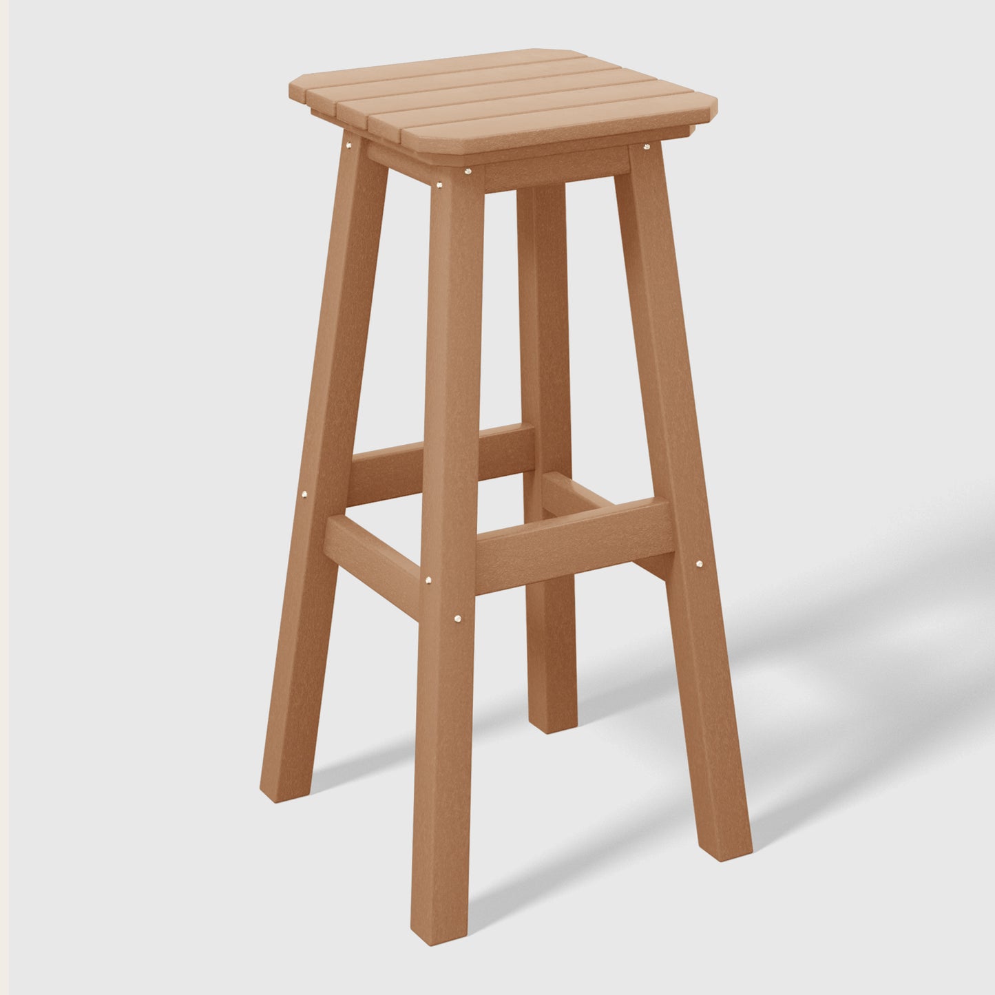 Stockholm All-Weather Outdoor Square Bar Stool (29" Height) Teak Seahawk Designs Patio Bar & Counter Stools