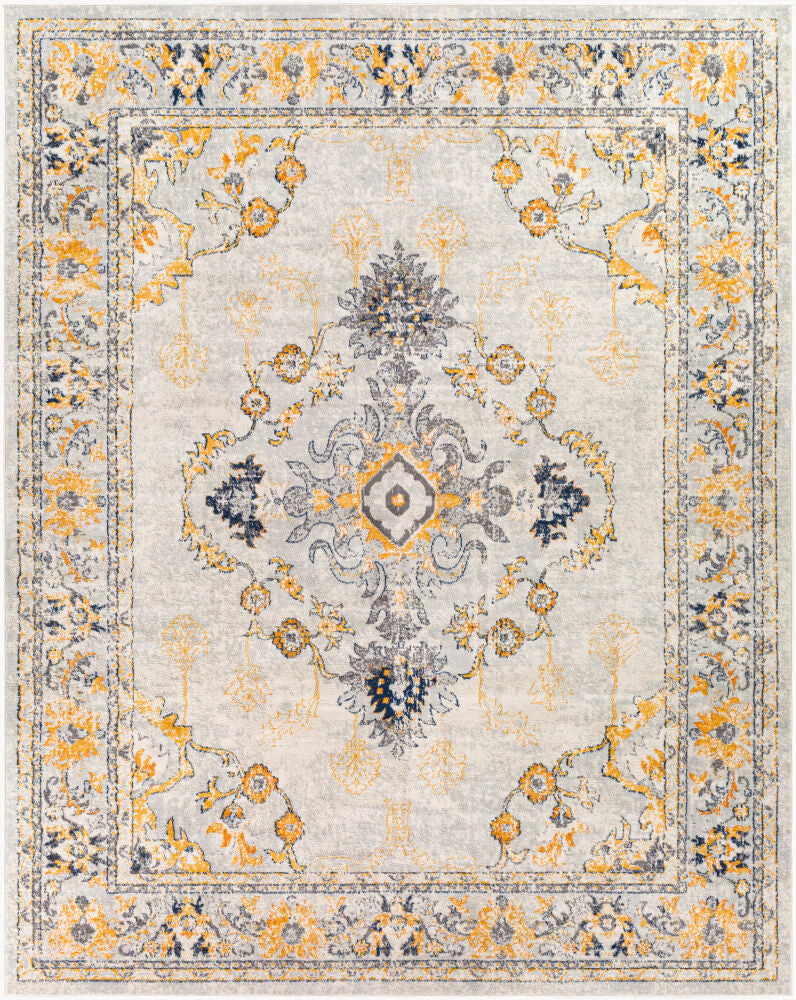 Floransa Machine Woven Rug — Burnt Orange/Gray