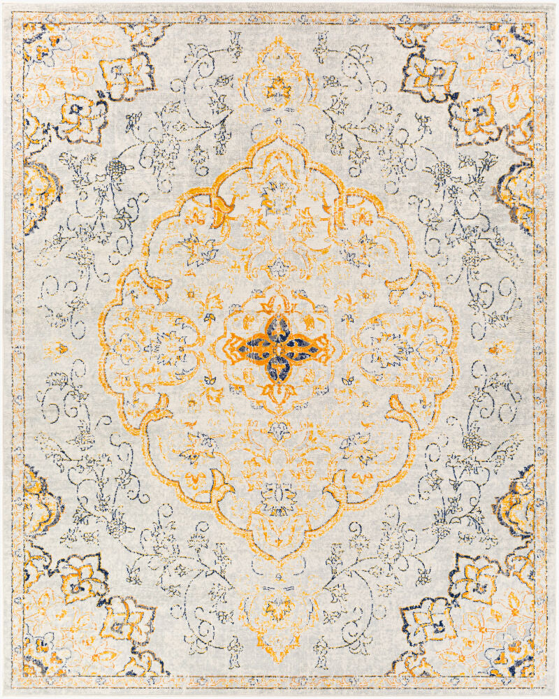 Floransa Machine Woven Rug — Burnt Orange/Gray