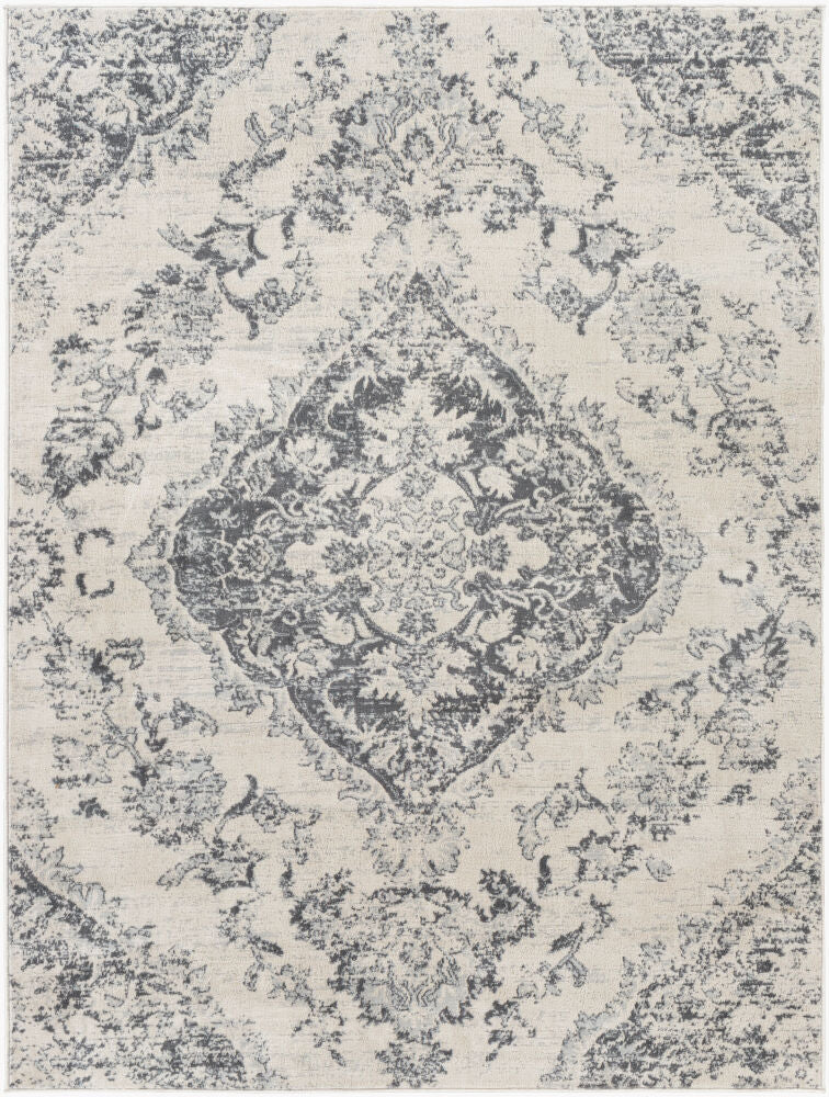 Floransa Machine Woven Rug — Gray/Light Beige