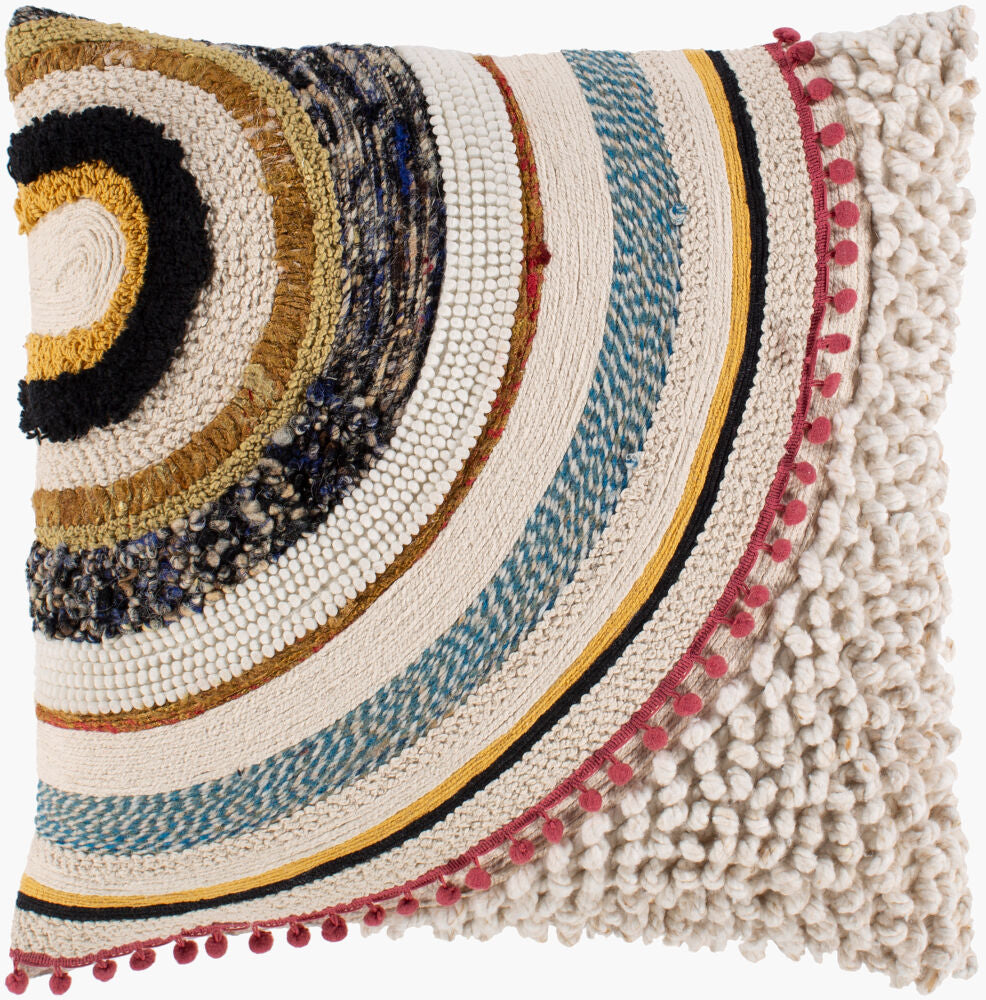 Fleetwood Accent Pillow — Amber/Beige