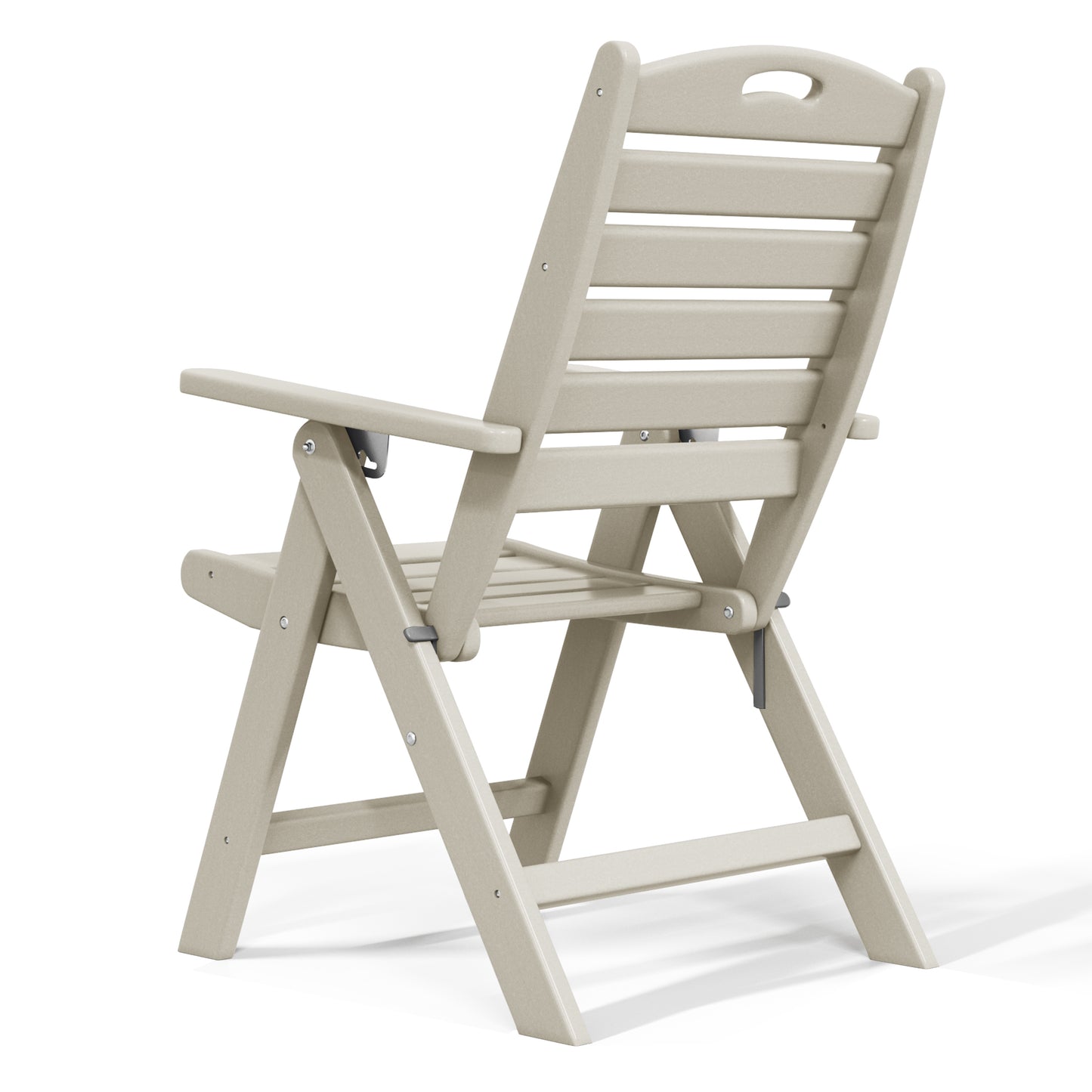 Aarhus All-Weather Outdoor Patio Folding Tall Back Dining Chair (38" High) Seahawk Designs Patio Dining Chairs