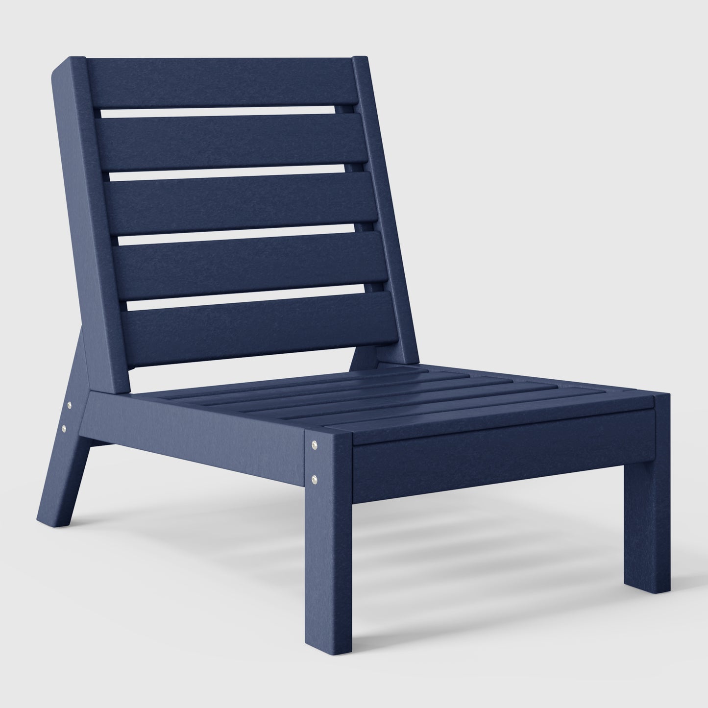 Scottsdale All-Weather Outdoor Modular Deep Seating Armless Chair (with Optional Cushions) Navy Blue Seahawk Designs Patio Chairs