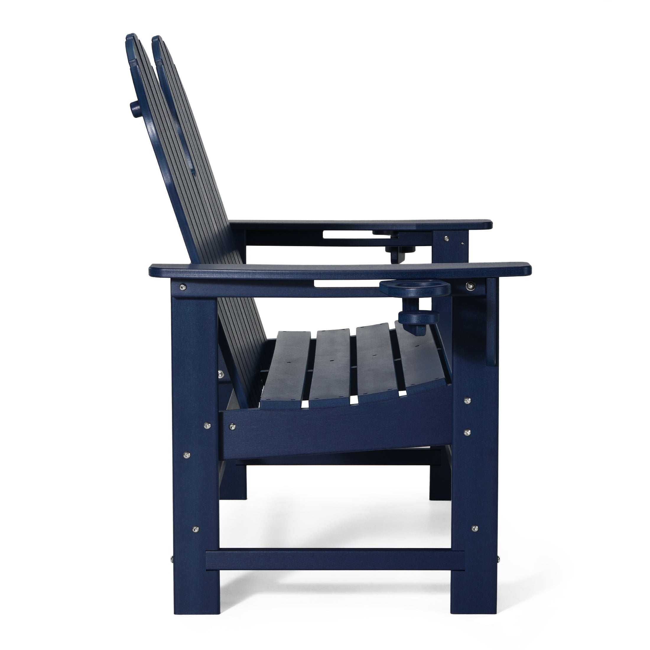 Magnolia Adirondack 49" Bench Navy Blue Seahawk Designs Patio Benches