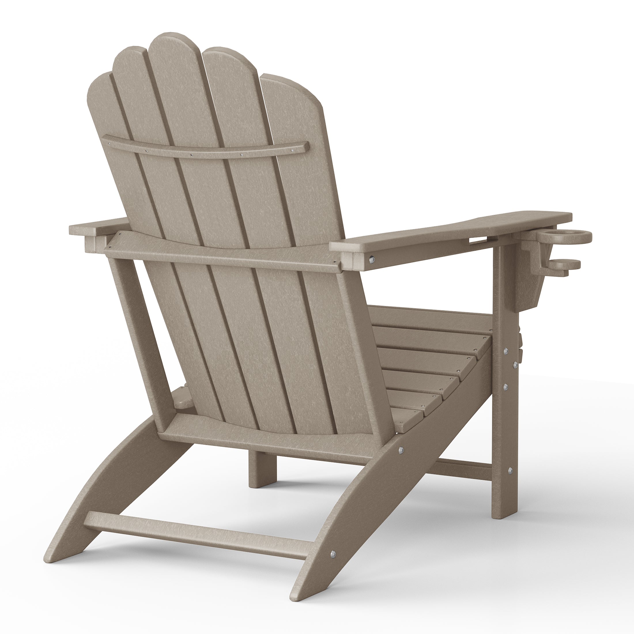 Tahoe All-Weather Outdoor Poly Adirondack Chair with Retractable Cup Holder Seahawk Designs Adirondack Chairs