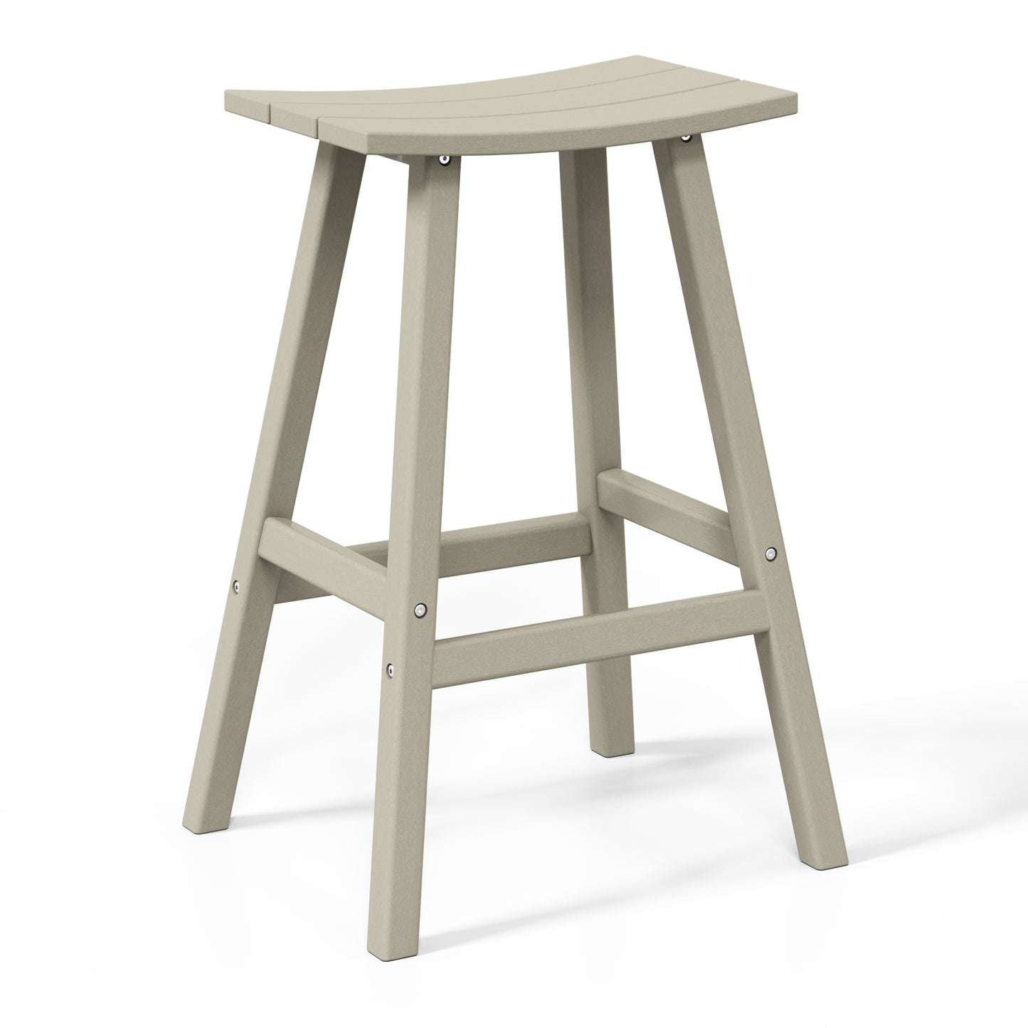 Stockholm All-Weather Outdoor Saddle Bar Stool (29" Height) Sand Seahawk Designs Patio Bar & Counter Stools
