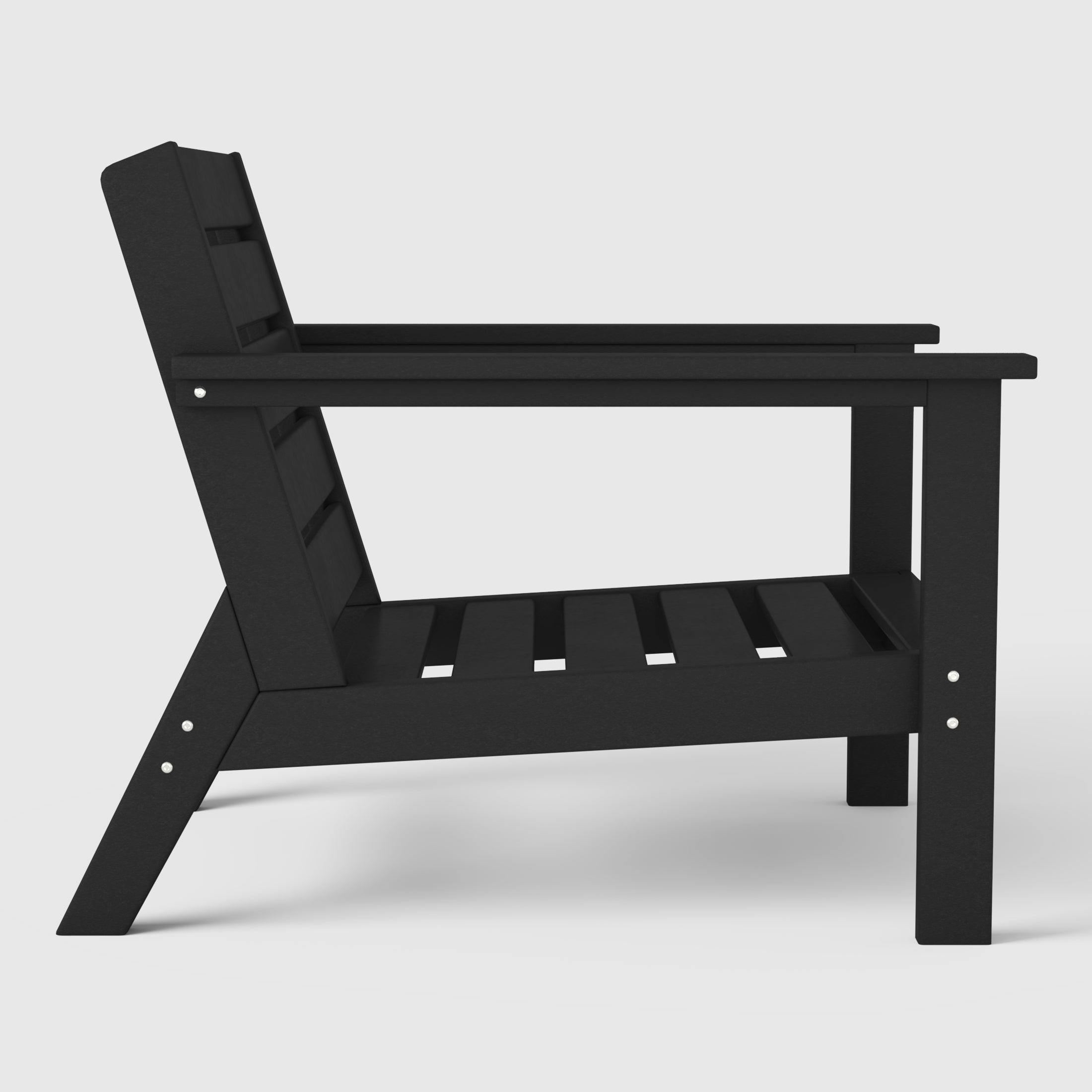 Scottsdale All-Weather Outdoor Modular Deep Seating Arm Chair (with Optional Cushions) Black NoCushion Seahawk Designs Patio Chairs