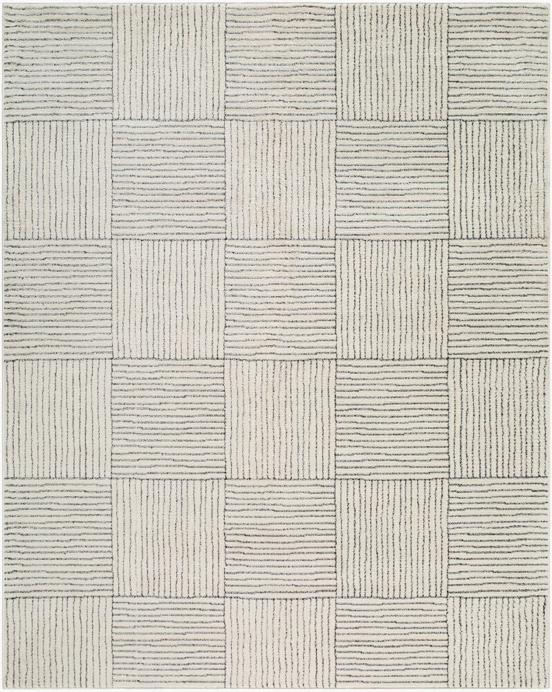 Architect Machine Woven Rug — Black/Ivory