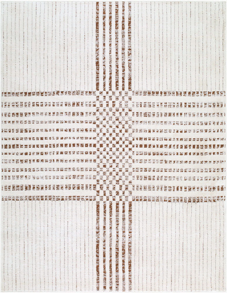 Architect Machine Woven Rug — Dark Brown/Ivory