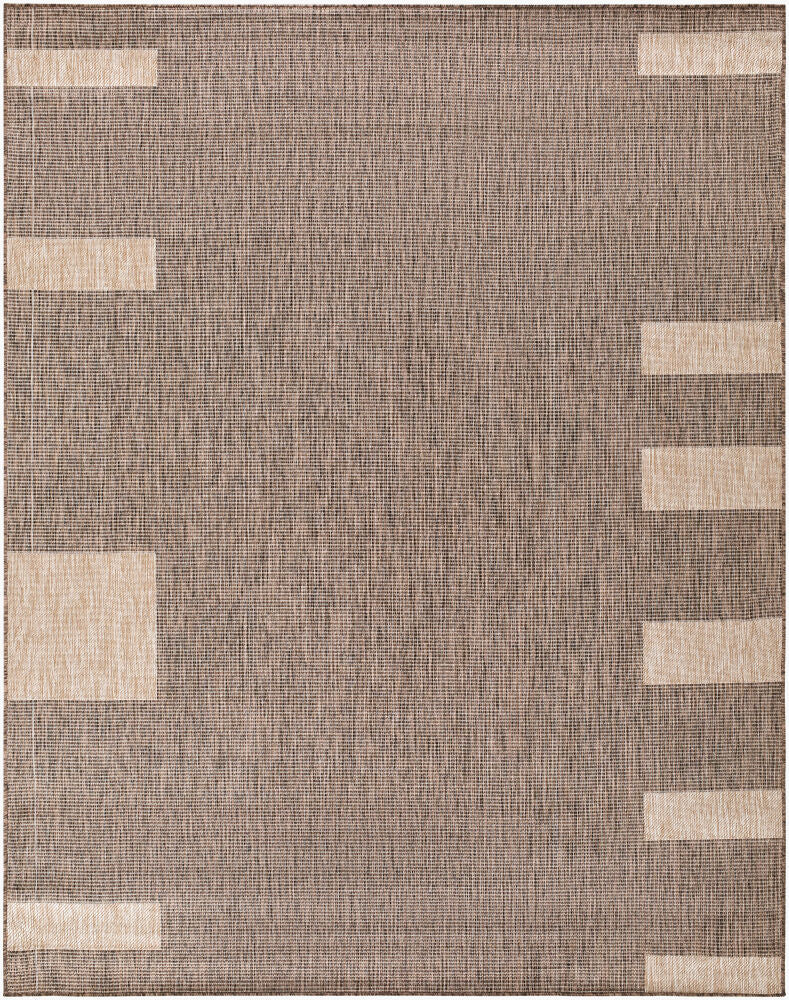 Boxwood Machine Woven Rug — Dark Brown/Light Gray