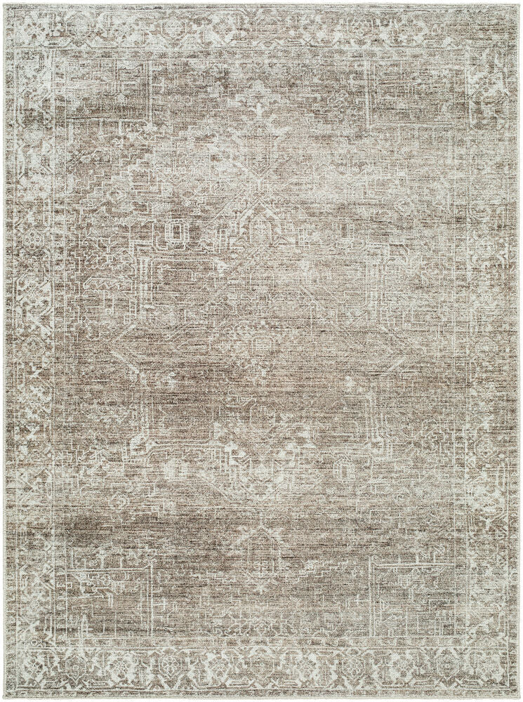 Collins Avenue Machine Woven Rug — Dark Brown/Ivory