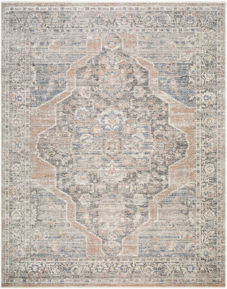 Maria Elena Machine Woven Rug — Brown/Dark Blue