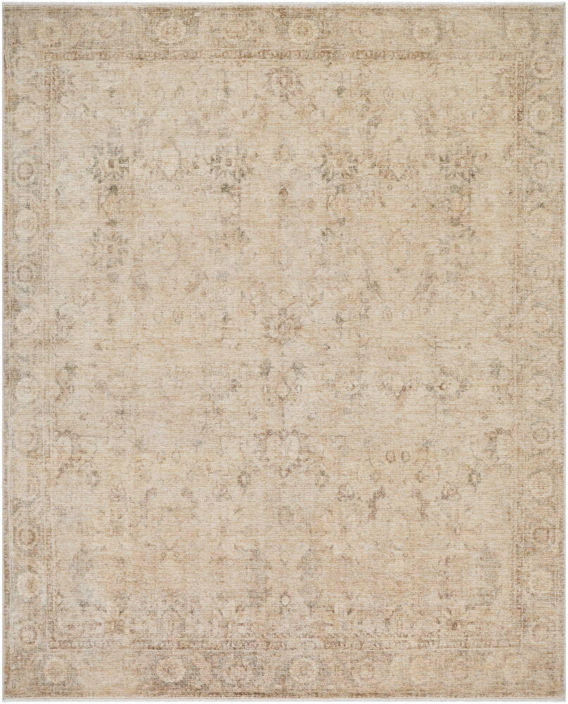 Fetscher Machine Woven Rug — Light Beige/Light Brown