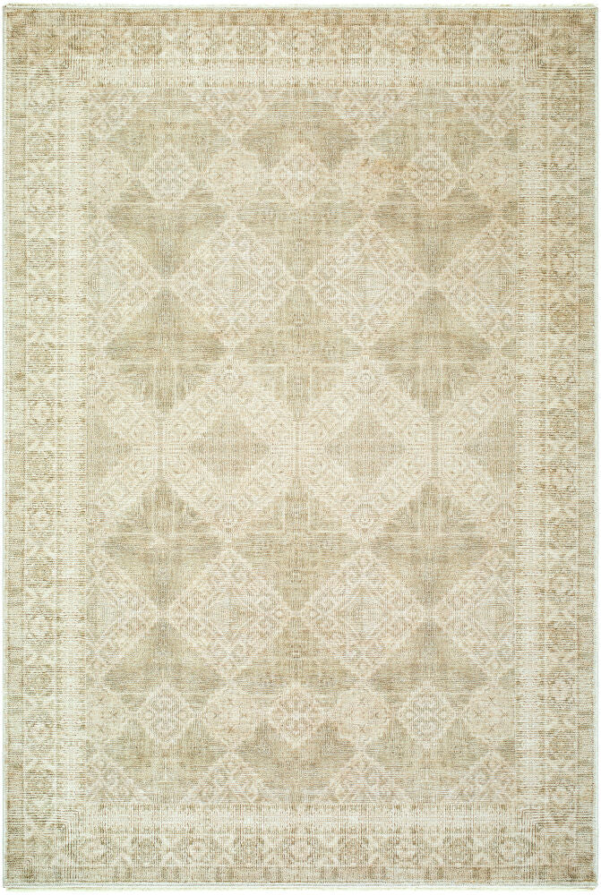 Fetscher Machine Woven Rug — Light Beige/Light Brown
